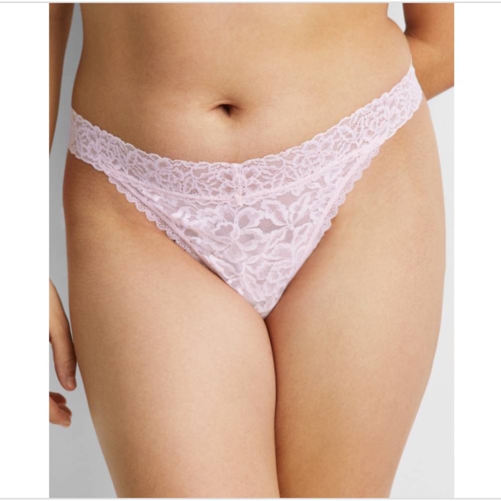 State of Day Women's Lace Thong Underwear, Crystal Pink, NWT